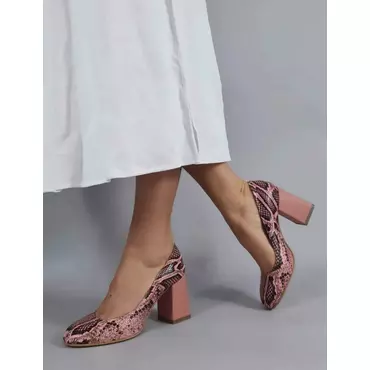 Pantofi dama Piele Naturala imprimeu somon Gioelia