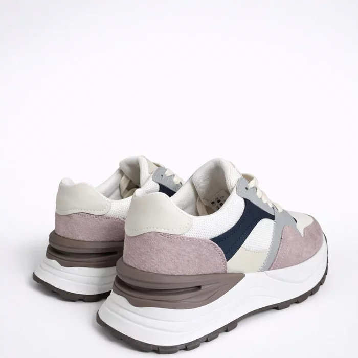 Pantofi damă sport Piele naturala si textil multicolori Breeze picture - 3