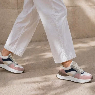 Pantofi damă sport Piele naturala si textil multicolori Breeze