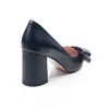 Pantofi de dama piele bleumarin Good cu funda GF1 picture - 3