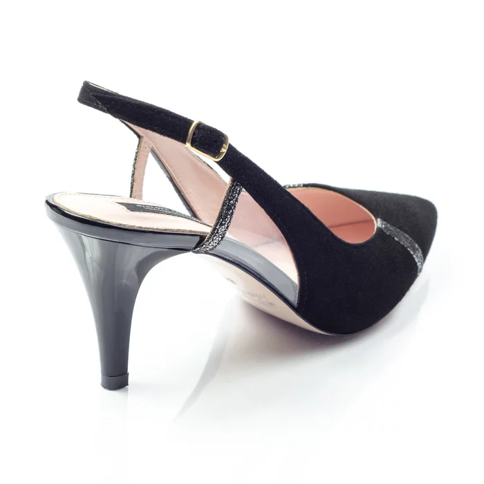 Pantofi de dama piele intoarsa neagra Geox picture - 2