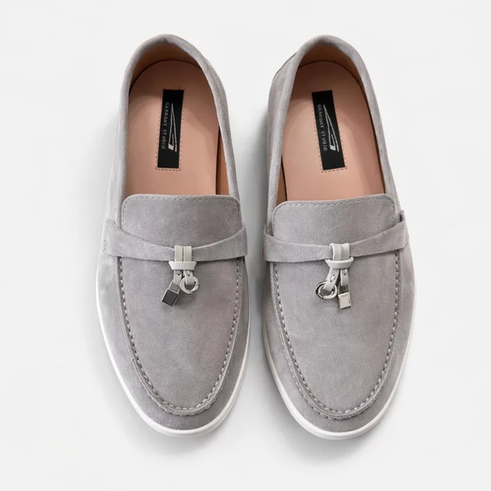 Pantofi loafer Piele Naturala Easy Grey picture - 5