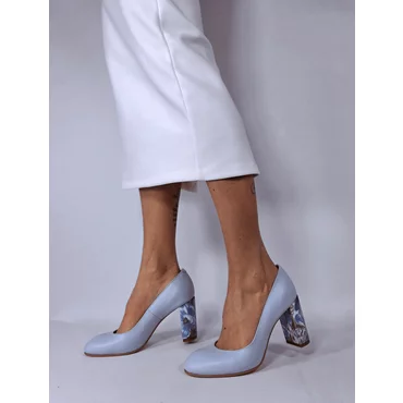 Pantofi Piele Naturala Blue Joli Confi