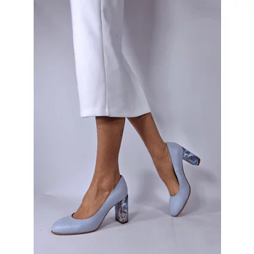 Pantofi Piele Naturala Blue Joli Confi