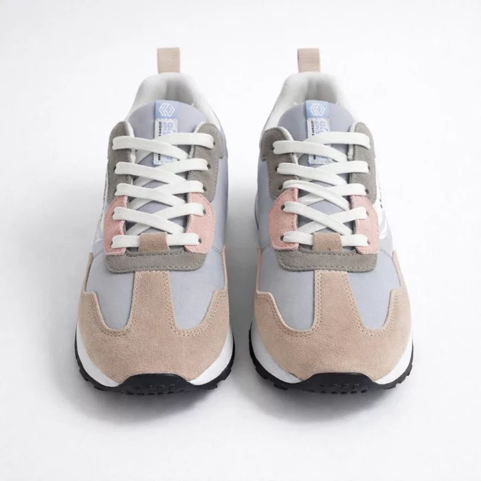 Pantofi sport din Piele Naturala Bej si material textil Blue Prime picture - 5