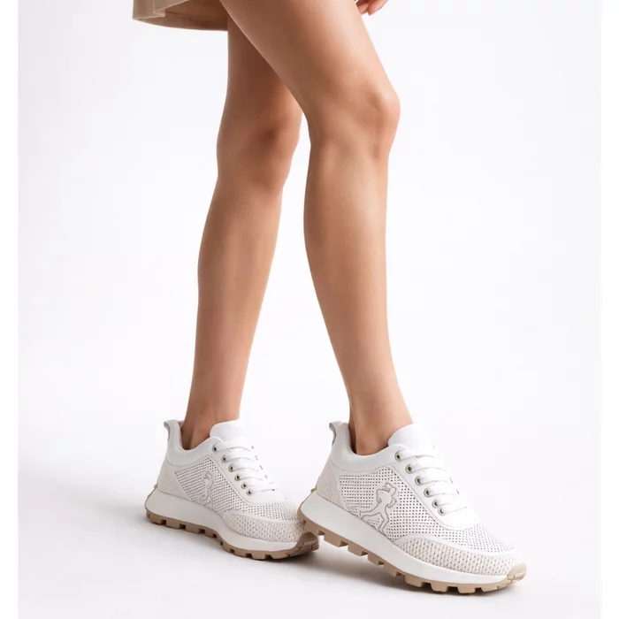 Pantofi sport din Piele Naturala perforata Albi Flow picture - 2