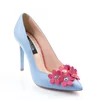 Pantofi stiletto piele bleu trend Spring picture - 3