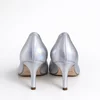 Pantofi stiletto Piele Naturala Argintii Aylin picture - 3