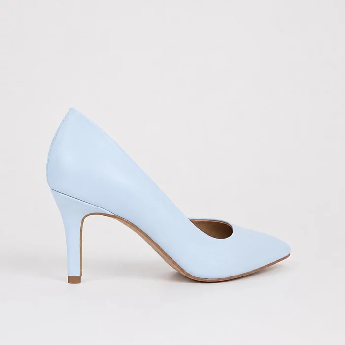 Pantofi stiletto Piele Naturala Blue Aylin picture - 5