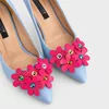 Pantofi stiletto Piele Naturala Blue Spring Bloom picture - 6