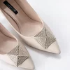 Pantofi stiletto Piele Naturala Crem cu accesoriu Elisya picture - 3