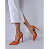 Pantofi stiletto Piele Naturala Orange Kate