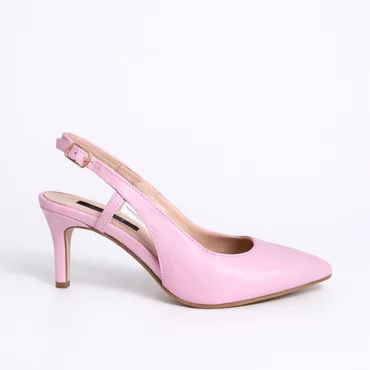 Pantofi stiletto Piele Naturala roz Sandy