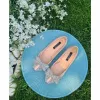 Balerini Piele Naturala Nud roze cu funda Love Angel picture - 4