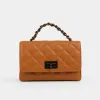 Geanta dama mini din Piele Naturala Maro camel Carina picture - 1