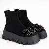 Ghete dama Piele Naturala Neagra Yun picture - 4