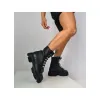 Ghete negre din piele naturala Lary picture - 4