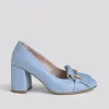 Pantofi dama Piele Naturala Blue cu accesorii Tasha picture - 3