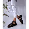 Sandale Casual Piele Naturala Negre cu barete Fargo picture - 1