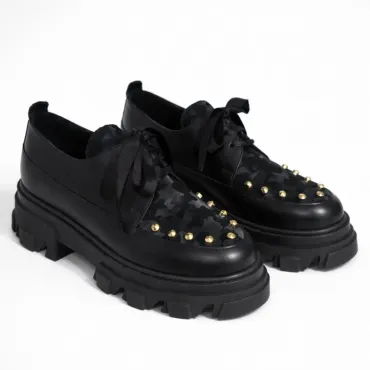 Pantofi casual Piele Naturala Negri Luke