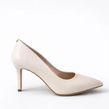 Pantofi stiletto Piele Naturala Crem Aylin