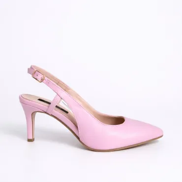 Pantofi stiletto Piele Naturala roz Sandy