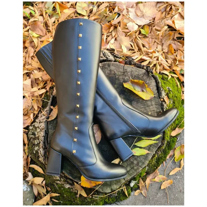 Cizme Piele Naturala neagra Como picture - 3