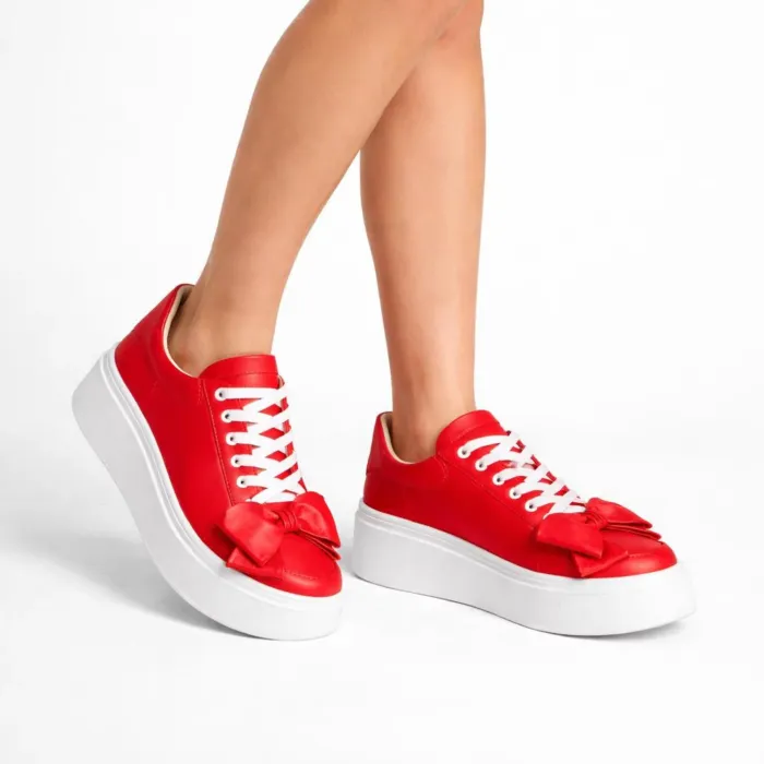 Pantofi casual Piele Naturala Rosu Barni B picture - 3