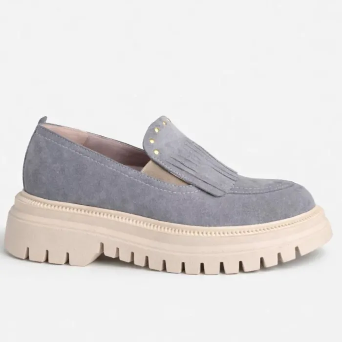 Pantofi casual Piele Naturala velur Gri Arven picture - 5