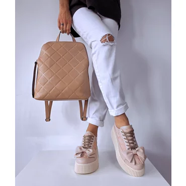 Rucsac dama Piele Naturala Bej Arina