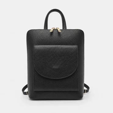 Rucsac dama Piele Naturala Neagra Valencia