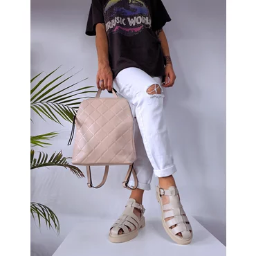 Rucsac dama Piele Naturala Roz Arina