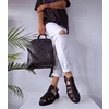 Sandale Casual Piele Naturala Negre cu barete Fargo