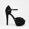 Sandale cu platou Garkony Crystal Glow Negre picture - 1