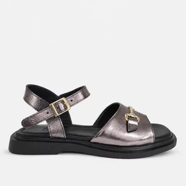 Sandale dama cu talpa joasa Piele Naturala Bronz metalizat Calyra
