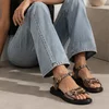 Sandale dama cu talpa joasa Piele Naturala Bronz metalizat Calyra picture - 2