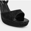Sandale dama elegante cu platou Negre cu strasuri Desert picture - 6
