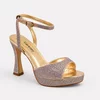 Sandale dama elegante cu platou Roz cu strasuri Desert picture - 5