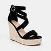 Sandale dama Espadrile cu Platforma si barete incrucisate Negre Solara picture - 2