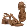 Sandale dama Piele naturala Maro Coniac, casual Cas-649