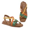 Sandale dama Piele naturala Maro/ Verde, casual Cas-383