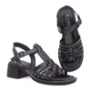Sandale dama Piele naturala Negre, casual Cas-649