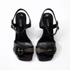 Sandale dama Piele Naturala Negre Nira picture - 6