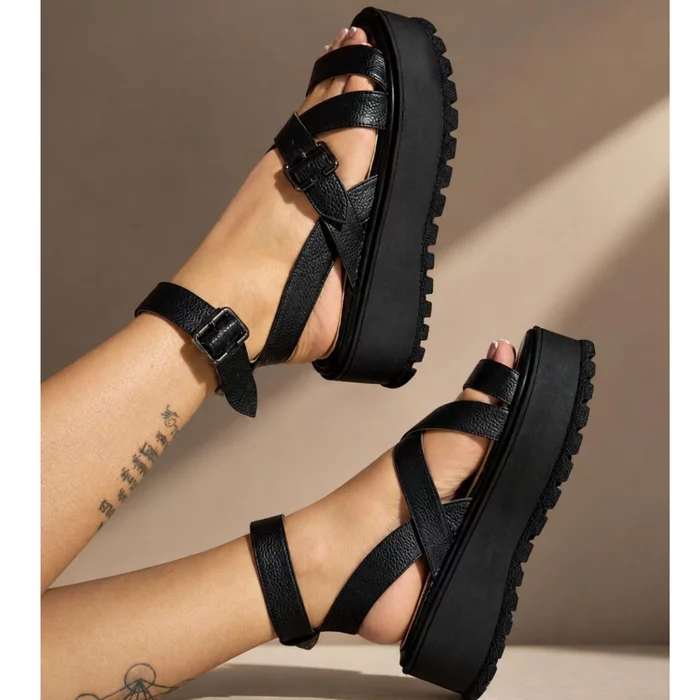 Sandale de dama negre Boho picture - 2