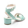 Sandale de dama piele verde pastel Sacha picture - 3