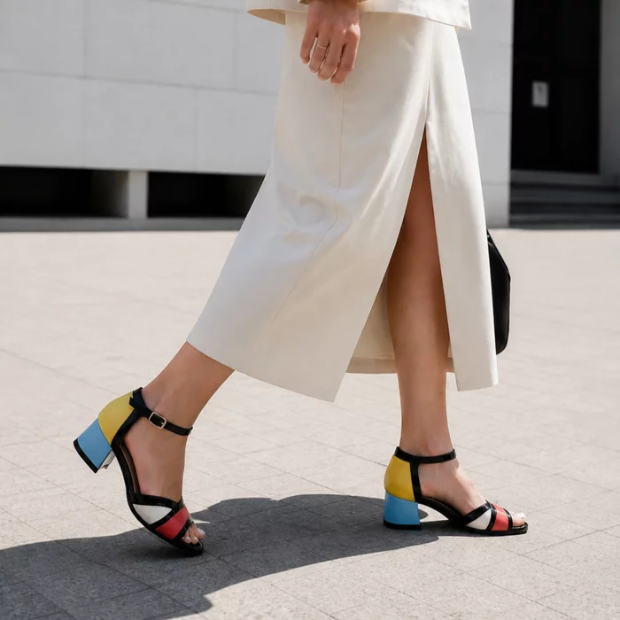 Sandale de dama piele color Abby picture - 5