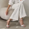 Sandale elegante de dama din  Piele Naturala Argintie Volare picture - 3