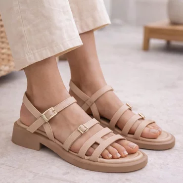 Sandale joase dama Piele Naturala Nude Harmony