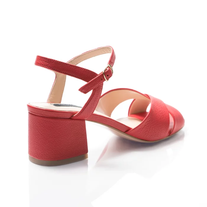 Sandale piele rosie Malvina picture - 3