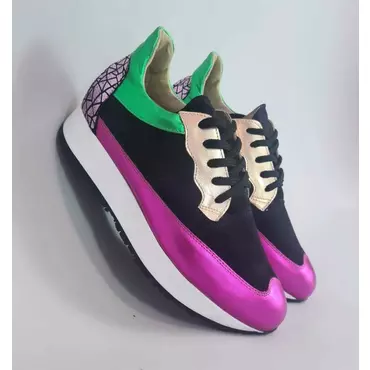 Sneakers dama Piele Naturala multicolor Dony